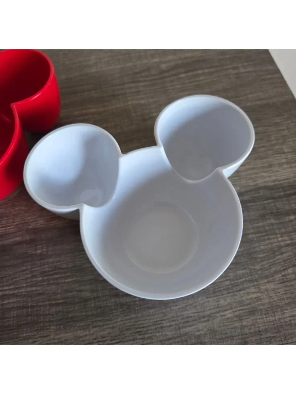 Disney Mickey Mouse Ears Icon Snack Dip Bowl Set of 3 Red/Black/White Plastic